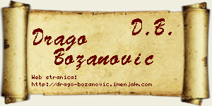 Drago Božanović vizit kartica